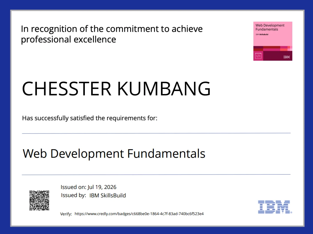 WEB DEVELOPMENT FUNDAMENTALS – IBM SkillsBuild
