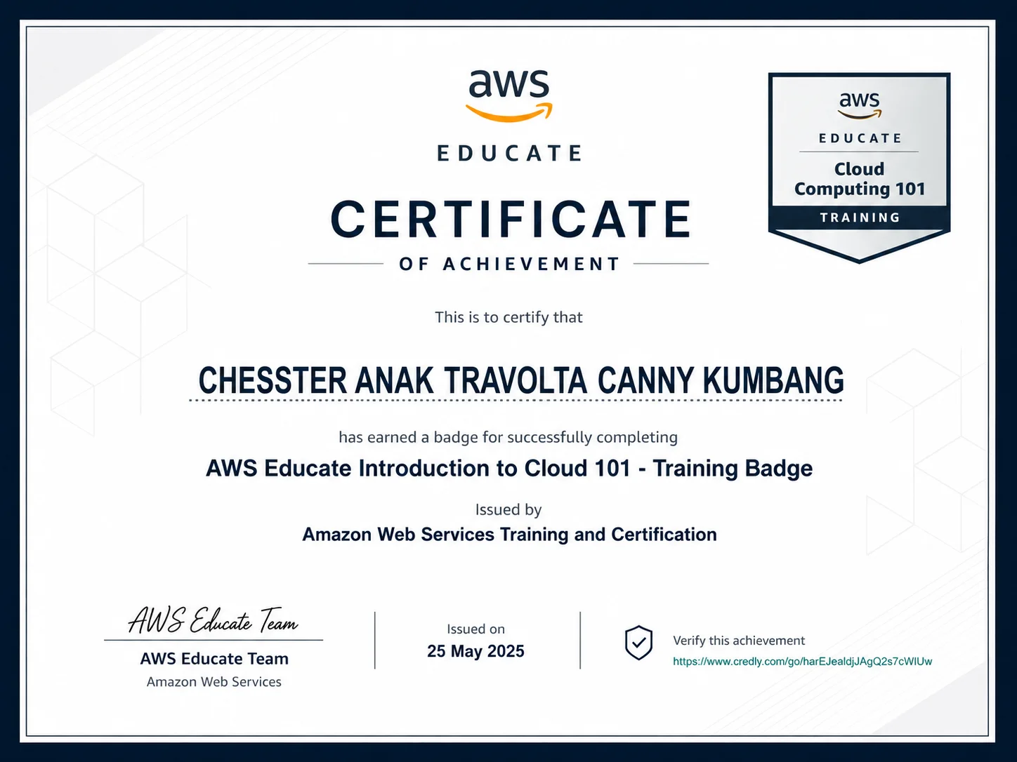 INTRODUCTION TO CLOUD 101 - AWS Educate