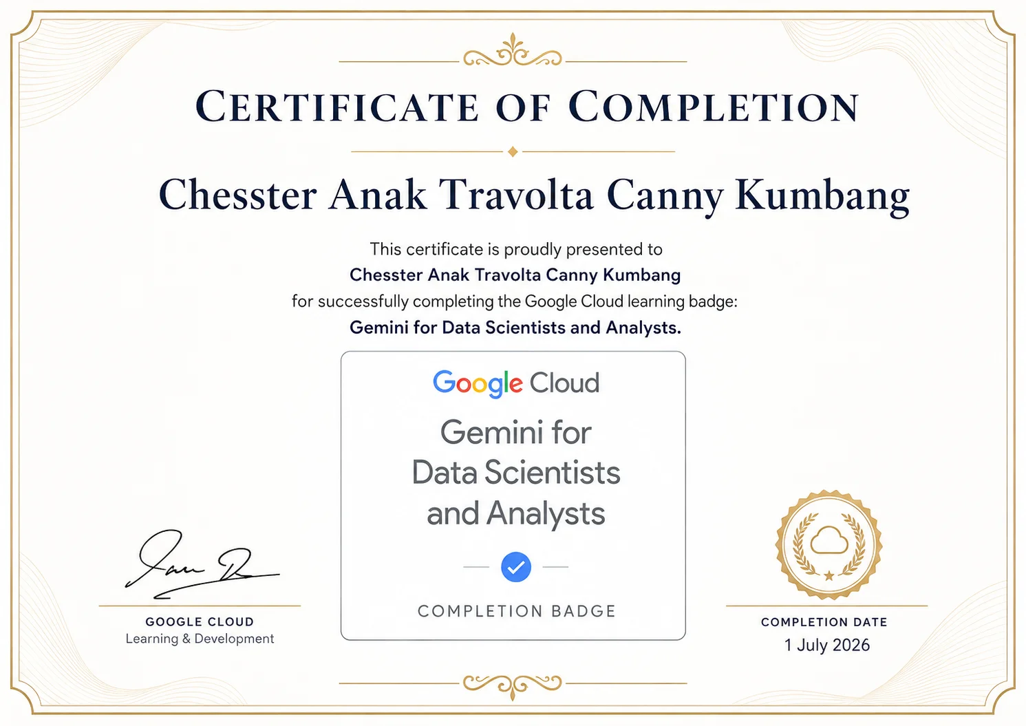 GEMINI FOR DATASCIENCE - Google Cloud Skills